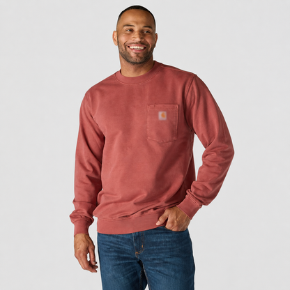 【LAST DAY SALE】Vintage Washed Unisex Pocket Crewneck Sweatshirt