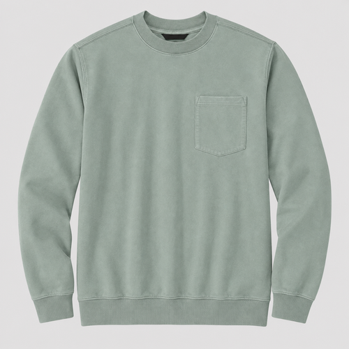 【LAST DAY SALE】Vintage Washed Unisex Pocket Crewneck Sweatshirt
