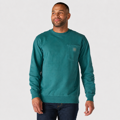 【LAST DAY SALE】Vintage Washed Unisex Pocket Crewneck Sweatshirt