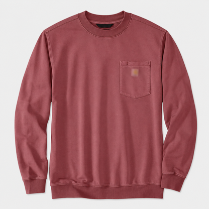 【LAST DAY SALE】Vintage Washed Unisex Pocket Crewneck Sweatshirt