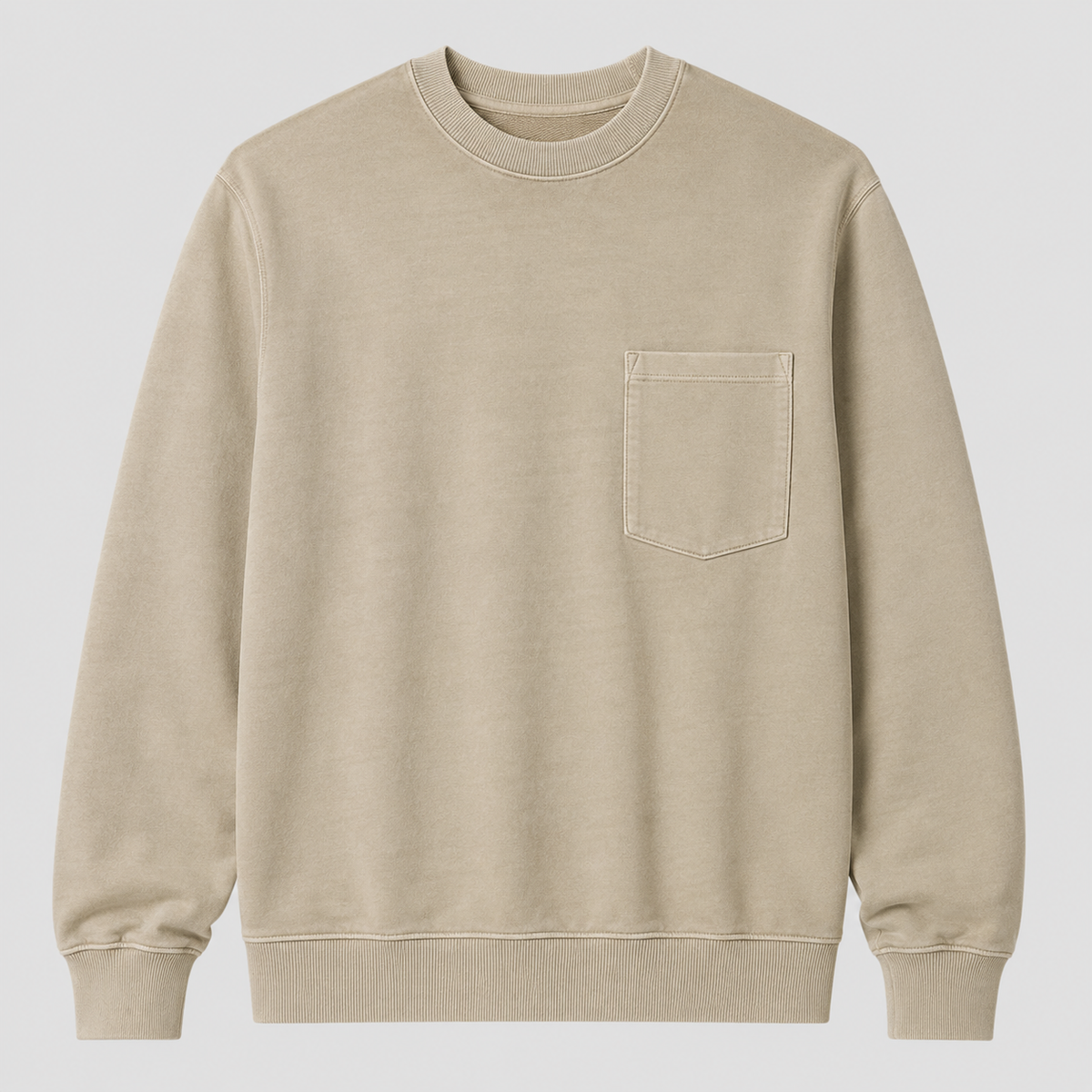 【LAST DAY SALE】Vintage Washed Unisex Pocket Crewneck Sweatshirt