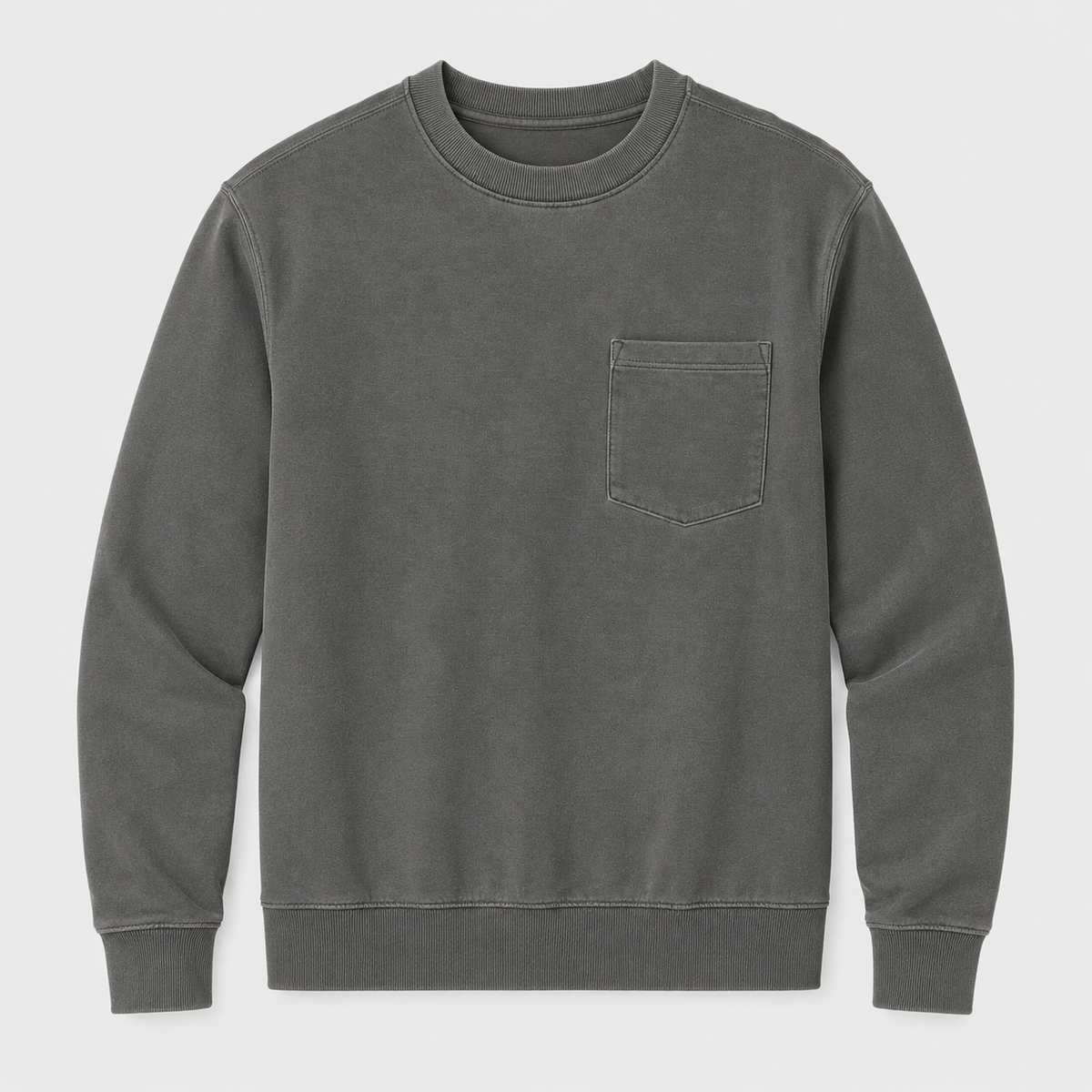 【LAST DAY SALE】Vintage Washed Unisex Pocket Crewneck Sweatshirt
