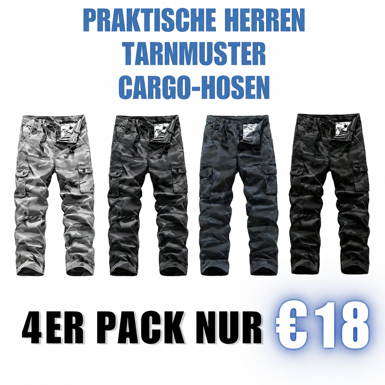 【LETZTER VERKAUFSTAG】Praktische Camouflage-Cargohose für Herren
