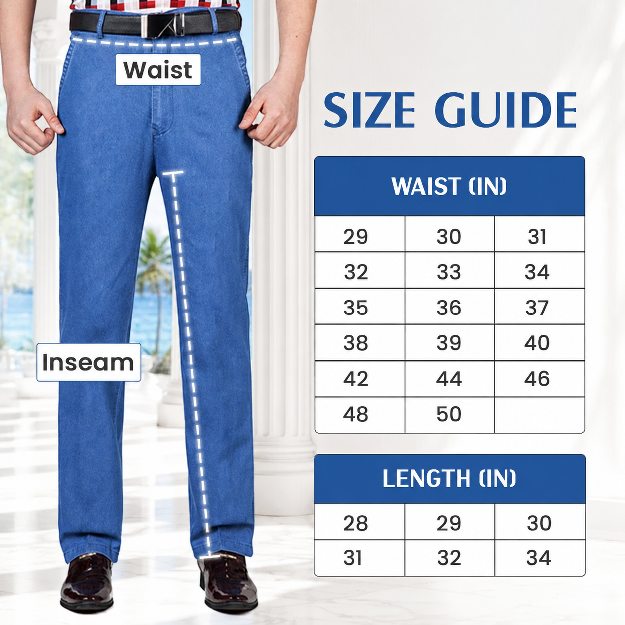 【LAST DAY SALE】Men's Classic Straight Fit Stretch Jeans