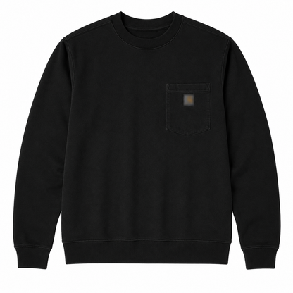 【LAST DAY SALE】Vintage Washed Unisex Pocket Crewneck Sweatshirt