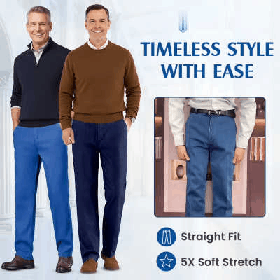 【LAST DAY SALE】Men's Classic Straight Fit Stretch Jeans